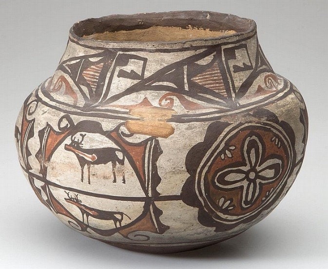 Zuni Pottery : Native American Zuni Pottery Olla 33