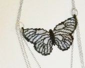 Beaded butterfly necklace