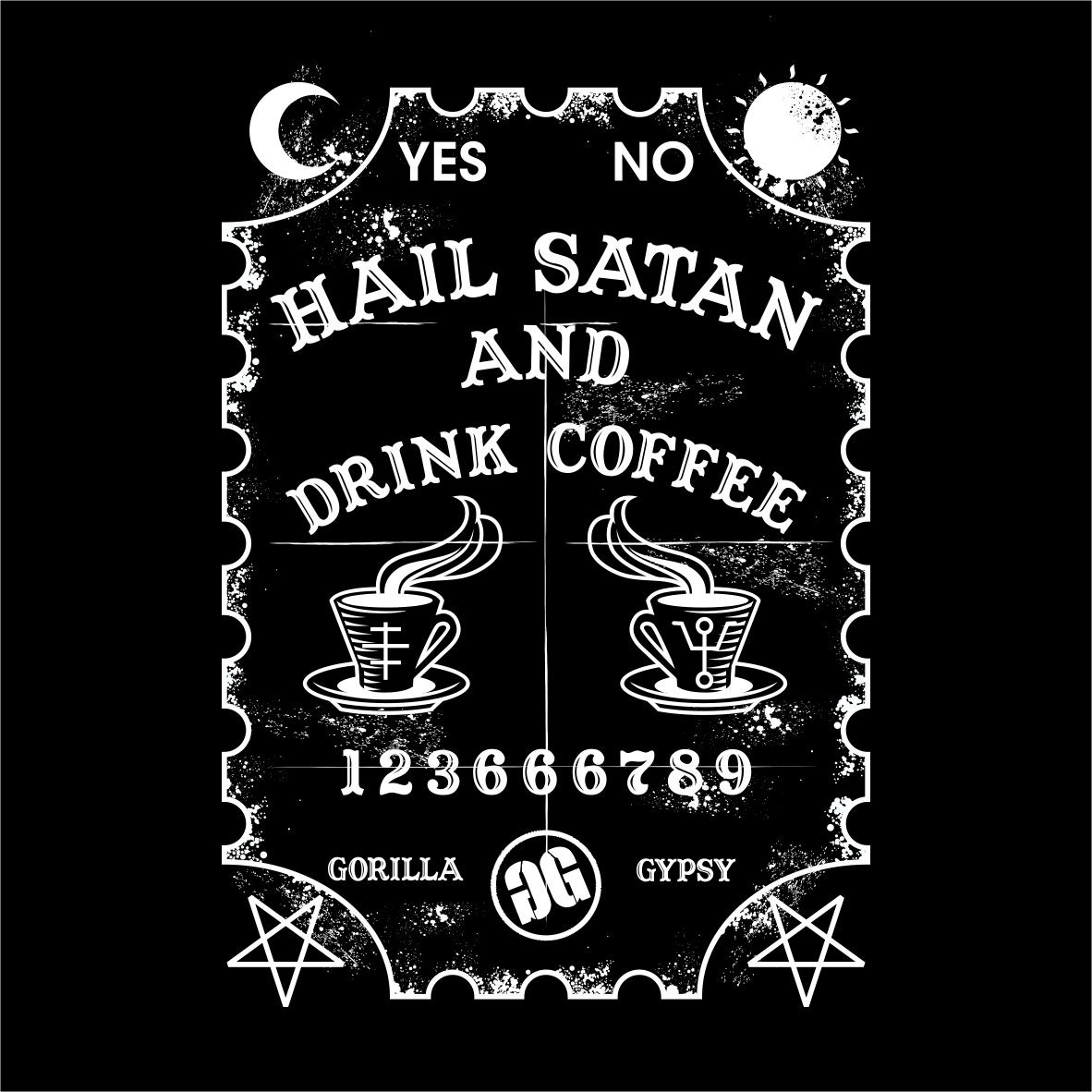 drink coffee hail satan shirt