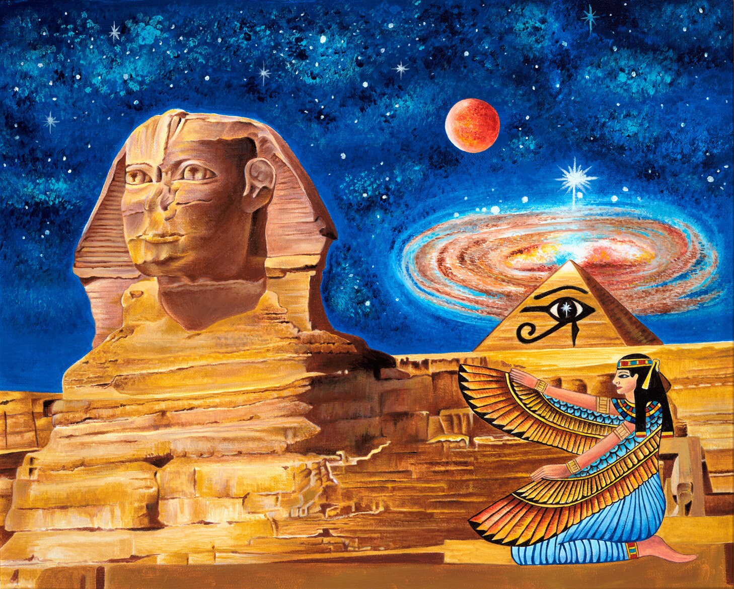 Egyptian PosterEgyptian PyramidIsisHorusKeops