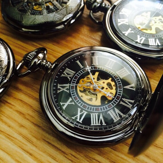 mens engraved pocket watch
