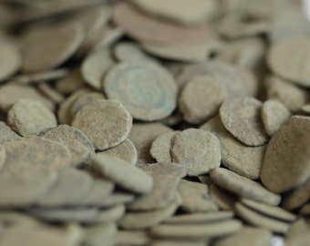 5 unique, ancient, uncleaned, Roman coins with cleaning instructions & Gift bag. Coins are 1000-2000 years old.