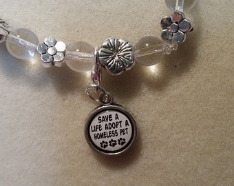 Adopt a homeless pet charm bracelet