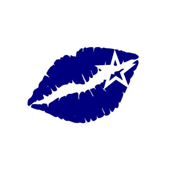 Lips and Star Decal