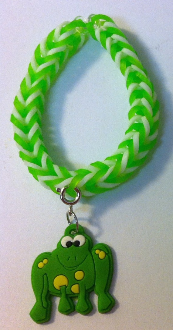 Items similar to Child's bracelet with frog charm on Etsy