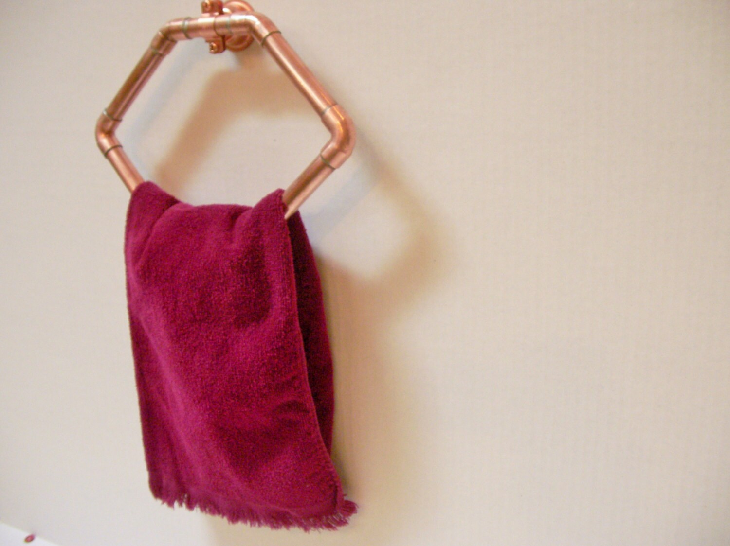 Copper Hand Towel Loop Industrial Modern Bathroom Decor
