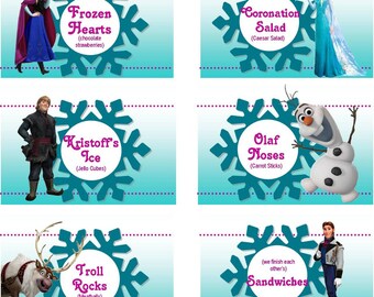 INSTANT DOWNLOAD - Food Labels Frozen Birthday Party