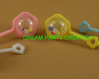 24 Mini RATTLES Baby Shower Favor CHOOSE COLOR Combination