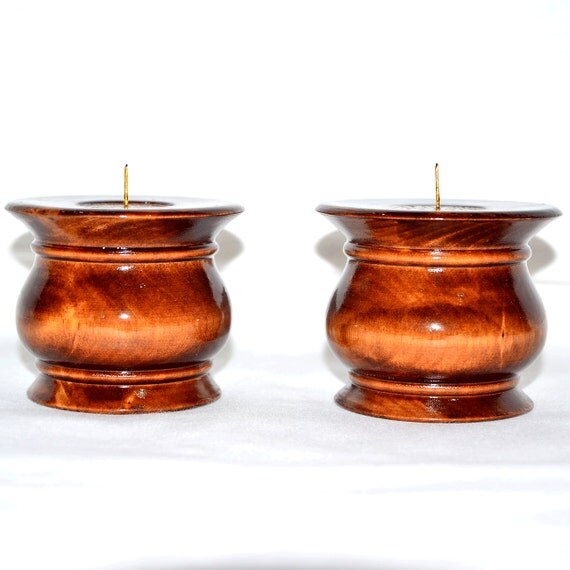 Candlestick Candle Holder two with a metal insert a support