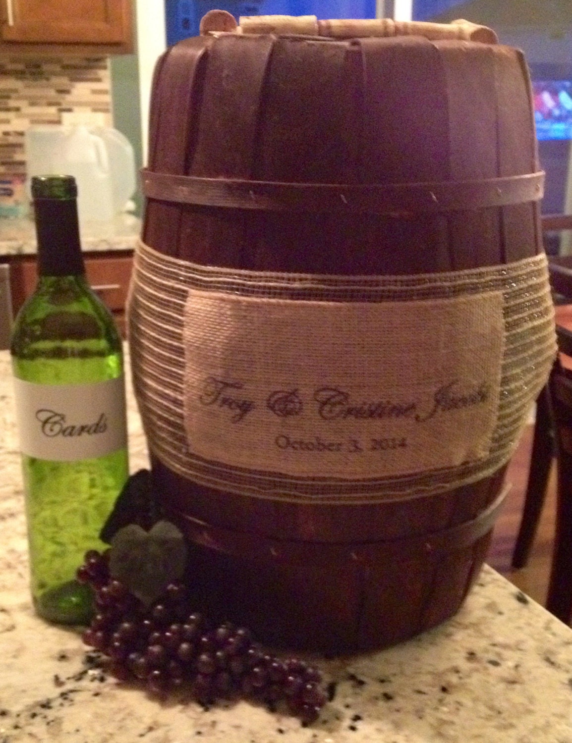 Wine Themed Card Box