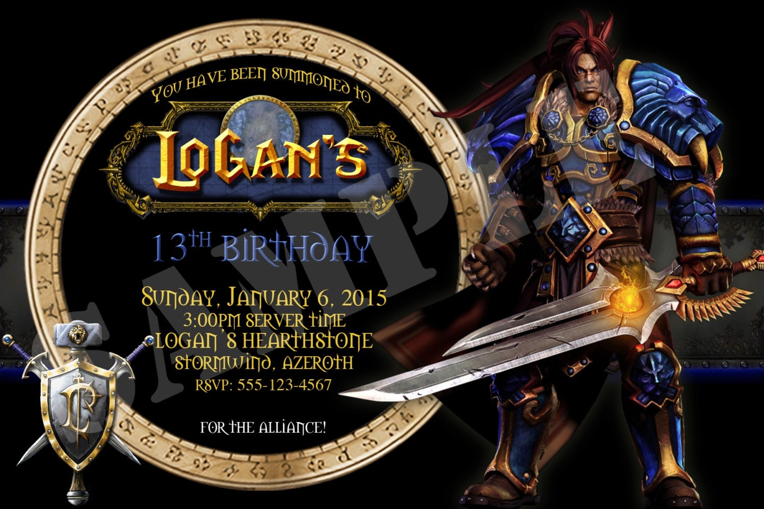 World of Warcraft Birthday Invitation by
