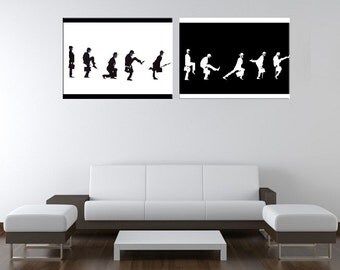MONTY PYTHON ~ Ministry of Silly Walks Hand Painted Canvas Pop Art Oil Painting L FRAMED ~ John Cleese Gallery Wrapped Wall Art