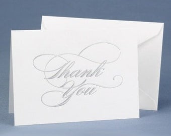 Silver Wedding Thank You Notes