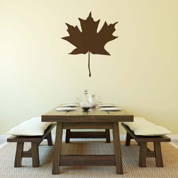 Maple Leaf Wall Decal Large Leaf Decal Leaf Wall Decal