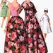 1960s McCalls 6720 Low V Neck and Back Formal Dress w/ Bell Shaped Skirt and Princess Coat Vintage 60s Sewing Pattern Size 16 Bust 36 UNCUT
