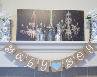 Baby Boy Sign - Baby Boy Shower Decorations - Baby Announcements - Boy banner- Baby shower- Baby Banner- Baby shower decorations
