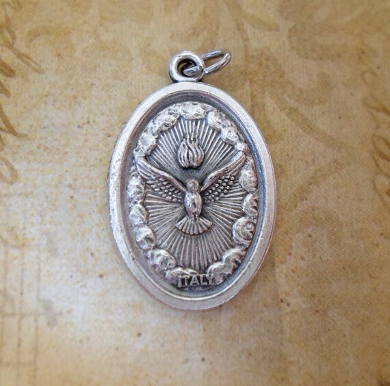 Holy Spirit Holy Medal Holy Ghost Catholic Jewelry by MarysPrayers