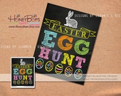 Easter Egg Hunt Chalkboard 8x10" Sign Instant Download PDF file Il_170x135