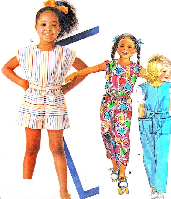Girls Jumpsuit Pattern Romper Pattern Easy McCalls 2522