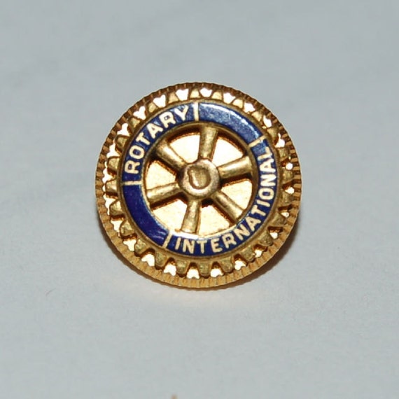 Rotary Club International Lapel Pin Blue Enamel Vintage