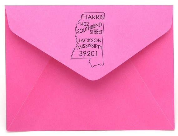 Mississippi Personalized Return Address State Stamp Il_570xn