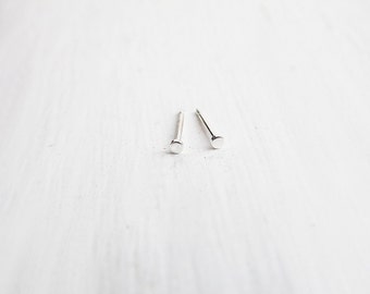 Teeny Tiny Sterling Silver Stud Earrings 1.5mm