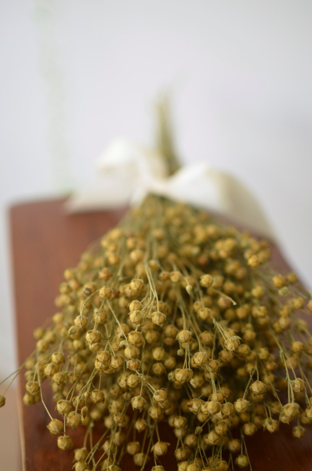 Natural Dried Flax Bunch dried grains wedding decor