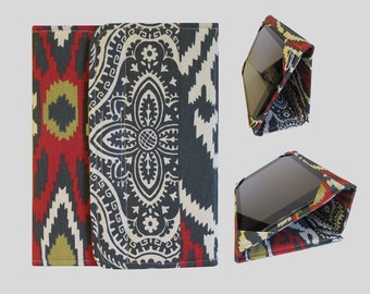iPad Air 2 Case, iPad Cover Hardcover, iPad Case, iPad Mini Cover, iPad Mini Case, iPad Air Cover, iPad 2 3 4 5 Linen Ikat Style 3
