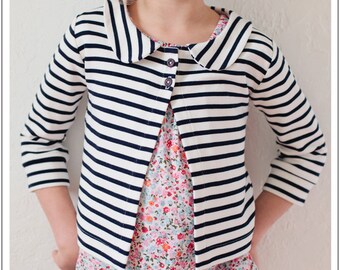 PDF Sewing Pattern - Aster Cardigan - sizes 18 months through 12 years - INSTANT DOWNLOAD