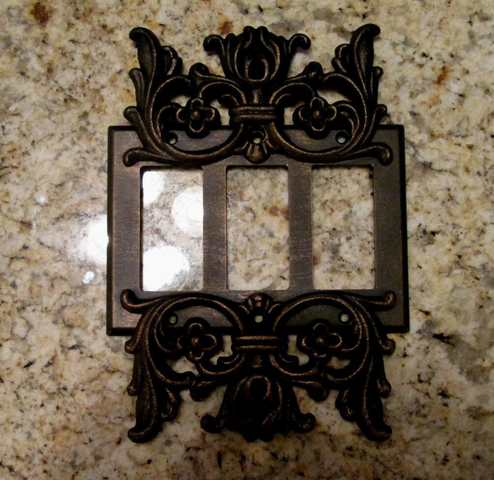 Triple Rocker Switch Plate Cover FREE USA SHIPPING triple
