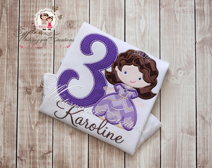 Sophie Princess Birthday Shirt - PREMIUM Custom Girl Birthday Outfit - Sofia Princess Birthday Party