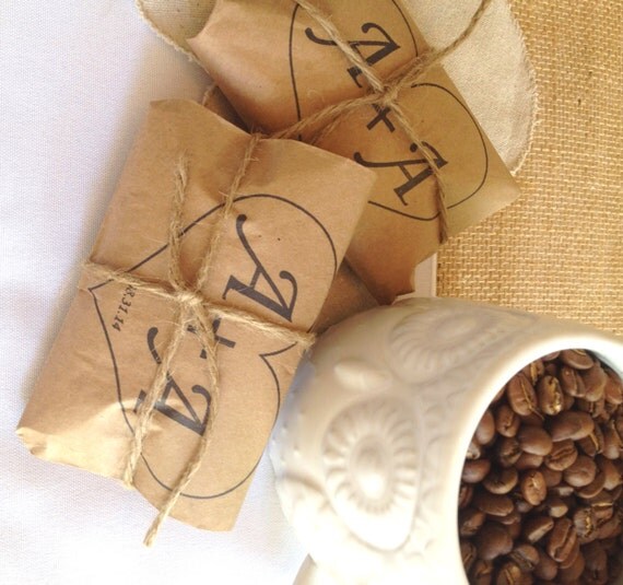 Unique Spring Wedding Favors. Set of 50 with a Custom Stamp. Rustic ...