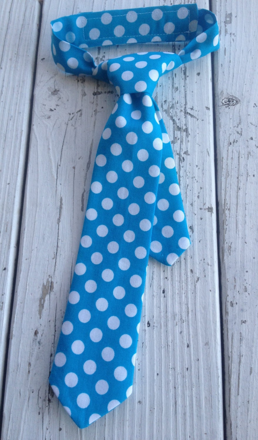 Boys Turquoise Necktie Boys Polka Dot Neck Tie Baby Tie