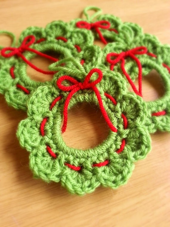 crochet wreath ornament christmas wreath gift topper set of crochet wreath ornament christmas wreath gift topper set of