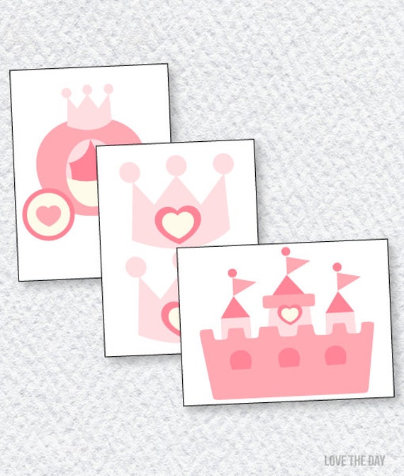 Princess Party PRINTABLE Princess Decals (INSTANT DOWNLOAD) from Love The Day Il_570xn