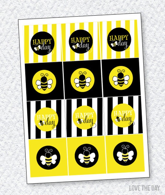 Bee Party PRINTABLES Party Tags (Instant Download) by Love The Day Il_570xn