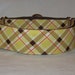 SALE Yellow Plaid Martingale Dog Collar - 1.5 or 2 Inch - yellow brown cream red stripes handsome thanksgiving