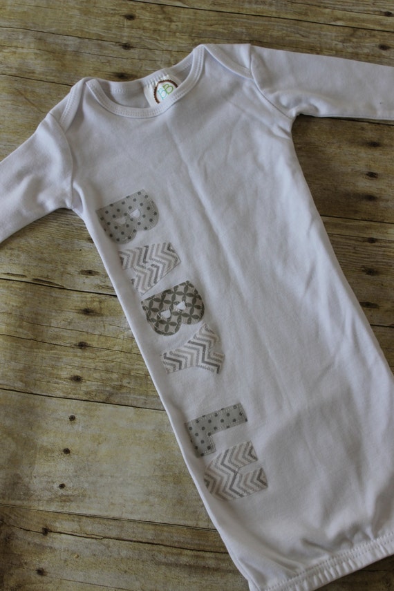 Items similar to Personalized Newborn Gown on Etsy