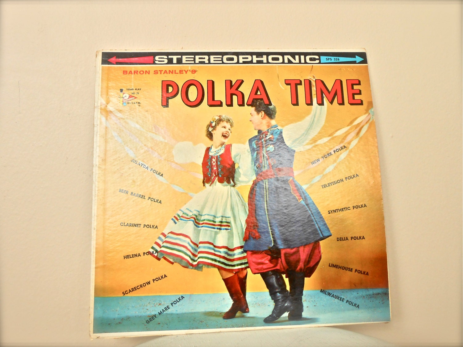 Vintage Polka Time Record Album 1960s Folk by DreamscapeVintage