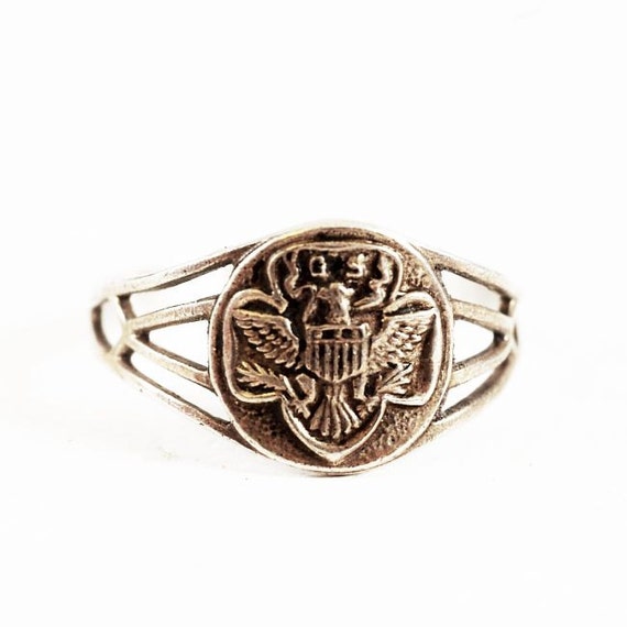 Vintage Sterling Silver Girl Scouts of America Ring