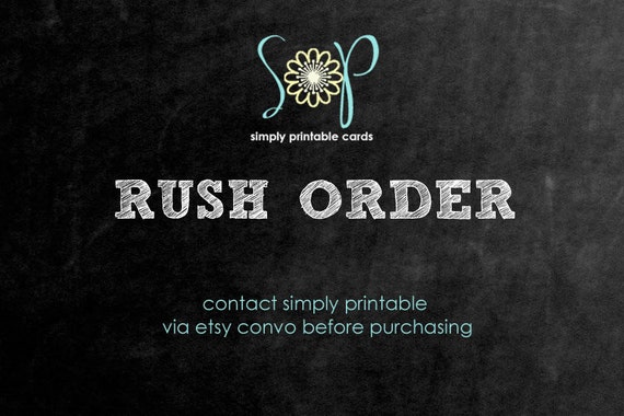 RUSH SERVICE to Invitation Order Il_570xn