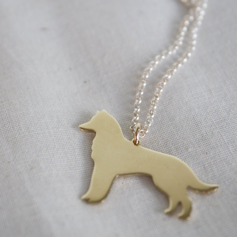 SALE Husky necklace gold husky pendant dog necklace wolf
