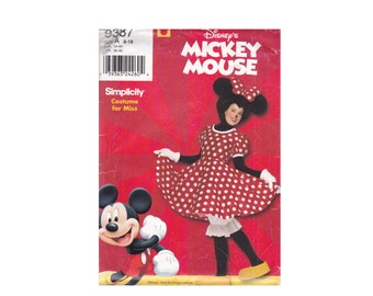 Minnie Mouse Costume UNCUT Unused Sewing Pattern Simplicity 9387 Misses ...