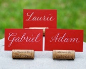 Single Wine Cork Place Card Holders or Table Number Holders for Weddings, Bridal Showers, Vineyard Winery Theme, Affordable Wedding Decor