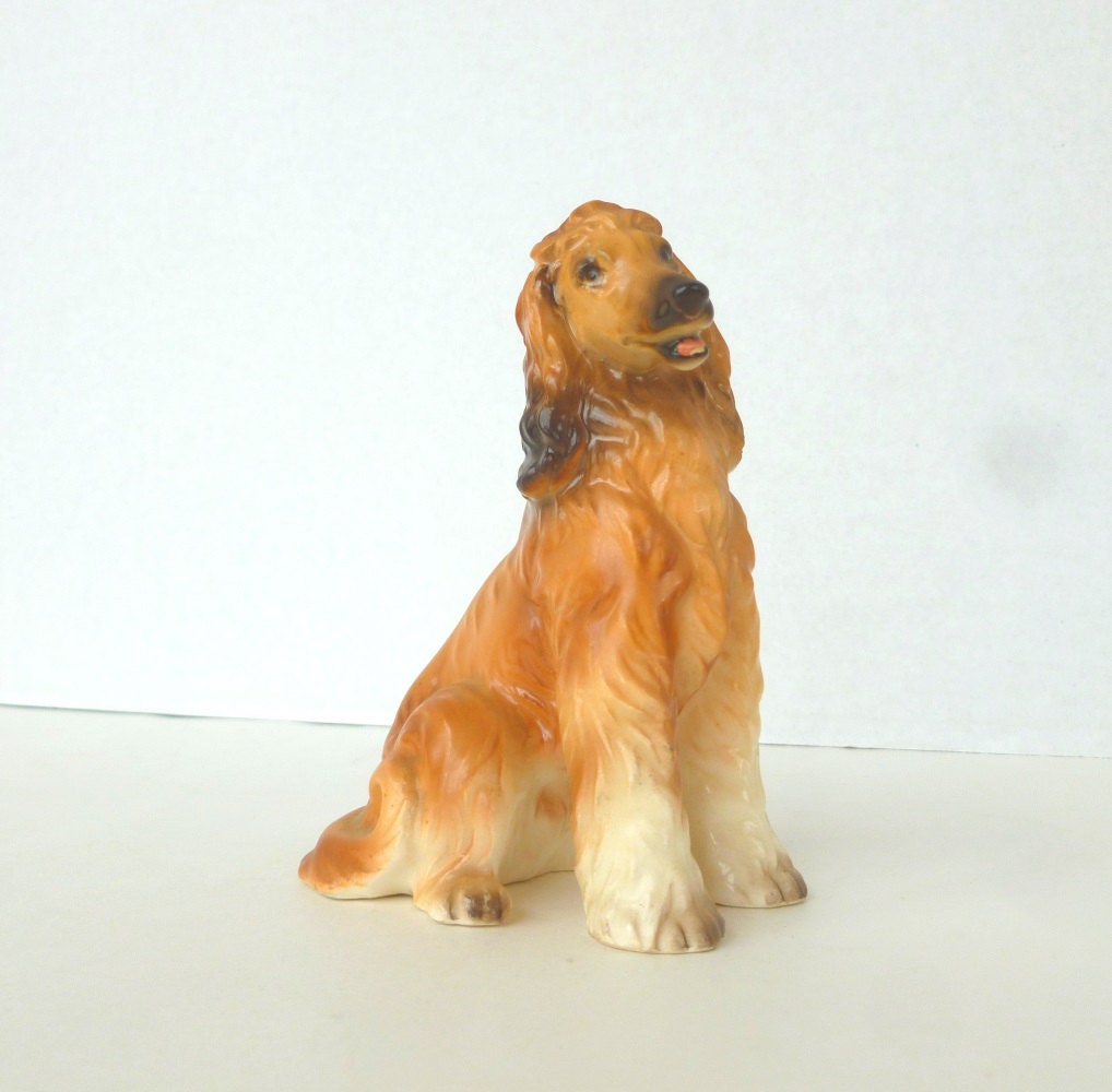 Afghan Hound Figurine Ceramic Dog Breed by BornAtTheWrongTime