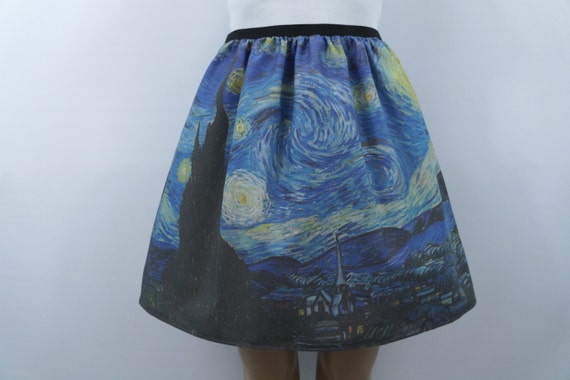 Van Gogh Starry Night skirt - made to order