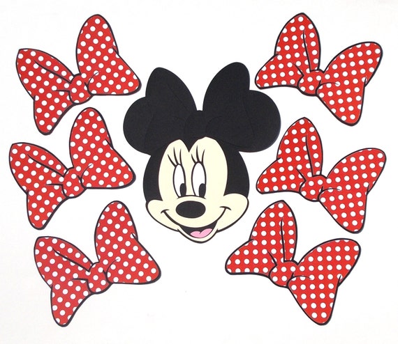 Pin the Bow on Minnie Mouse Themed Party Game With Red with