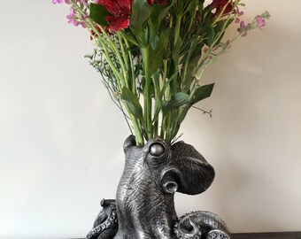 Kraken Vase, Pewter Finish