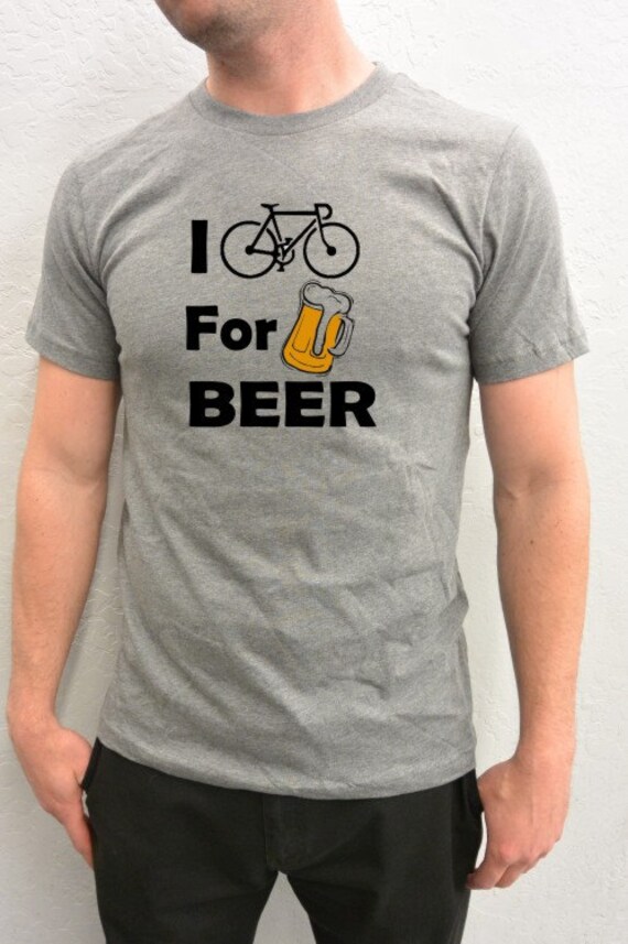 Bicycle TShirt I Bike for Beer Road Bike Cycling TShirt in Athletic