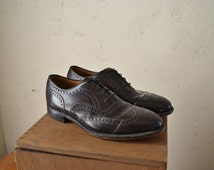 SALE Vintage Johnston and Murphy Wi ngtip Burgundy Cordovan Mens Shoes ...